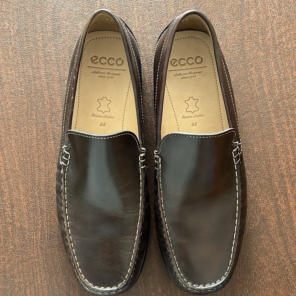 ECCO Men’s Classic Moc 2.0 Slip On Driving Loafer 10-10.5 (44) Brown Like New!